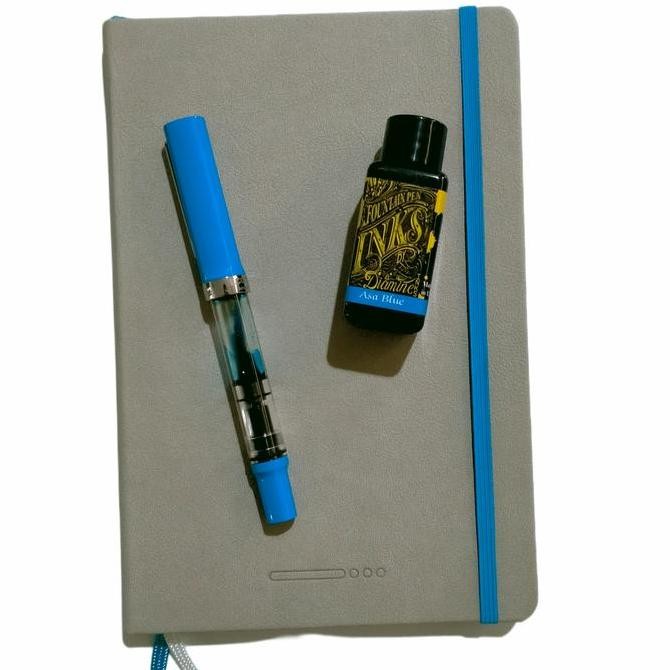 

TWSBI Diamine Tomoe River notebook - fountain pen starter kit Kualitas Original