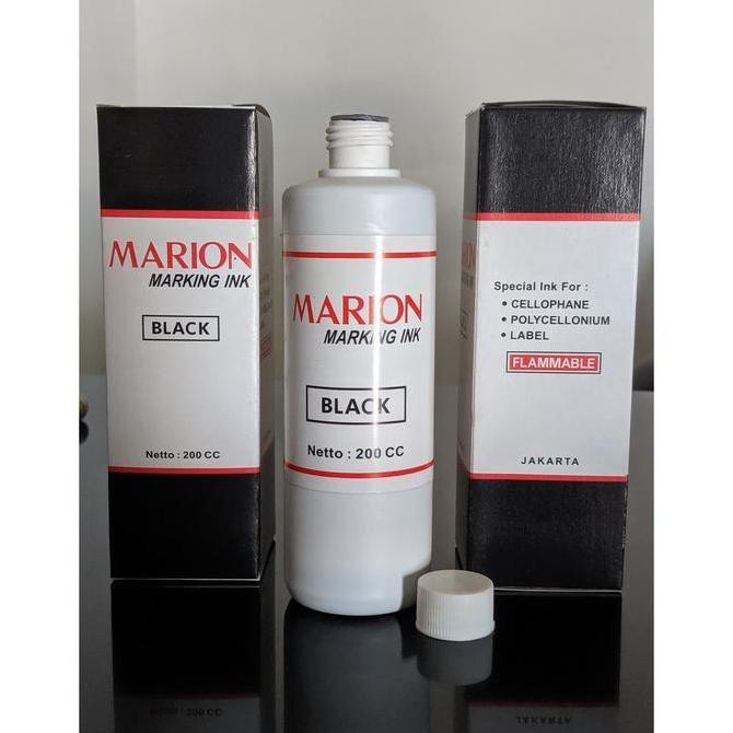 

Marion Marking Ink Tinta Stamping Black 200 mL Bukan Morico / Stampee Kualitas Original
