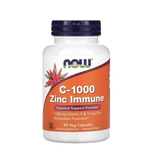 Now Foods C 1000 Zinc Immune Vitamin C 1000 Mg & Zinc 15 Mg 90 Vegetarian Capsules