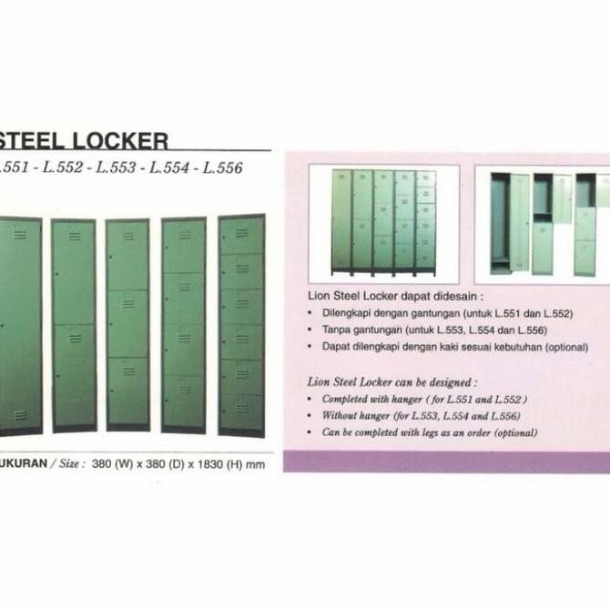 

Loker 1 Pintu LION L551 L 551 Locker Karyawan Lemari Besi Arsip MURAH Kualitas Original
