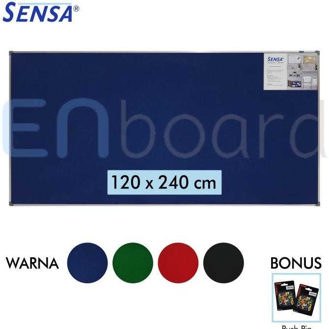

Softboard Cork Board / Papan Mading Gantung Bludru Sensa 120 x 240 cm Kualitas Original