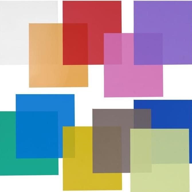 

30X30cm Pack of 11 Transparent Color Correction Lighting Gel Filters Kualitas Original