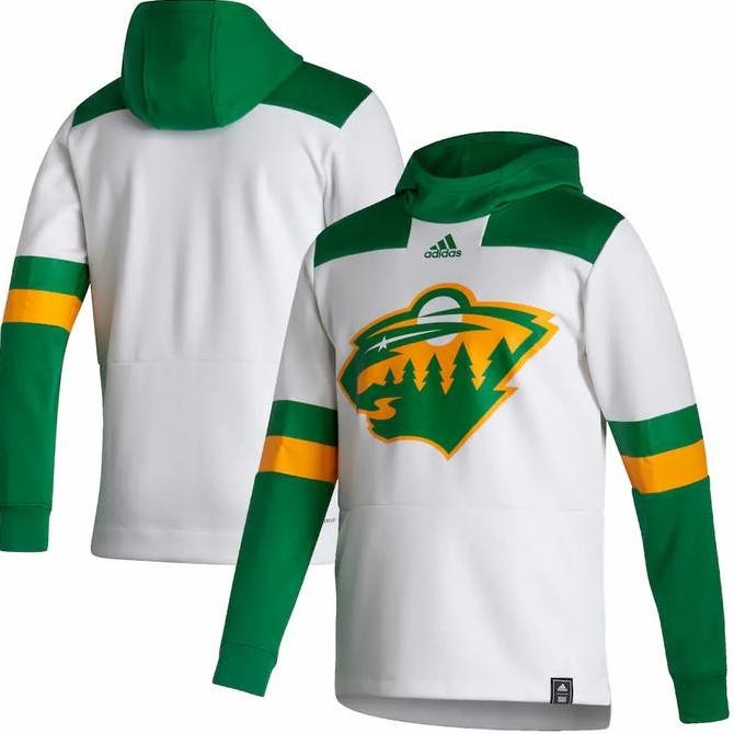 Hoodie Adidas NHL Hockey Original Minnesota Wild Reverse Retro RARE Kualitas Original