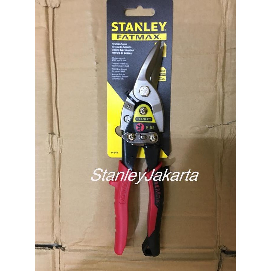 

14-562 Stanley Maxsteel Aviation Snips Left Curve Kualitas Original