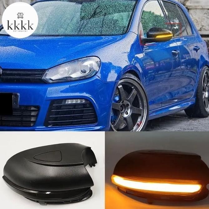 Sepion VW Golf mk6 mk 6 Dynamic Turn Signal Golf Volkswagen LED Aksesoris Lampu spion Sepasang / Pai