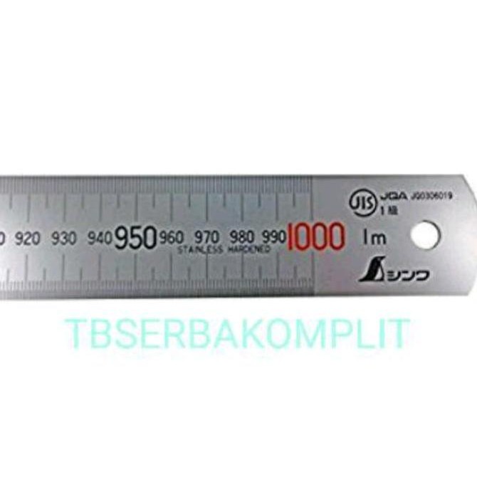 

Penggaris Shinwa 100 cm jepang 101F H101F Stainless steel anti karat Kualitas Original