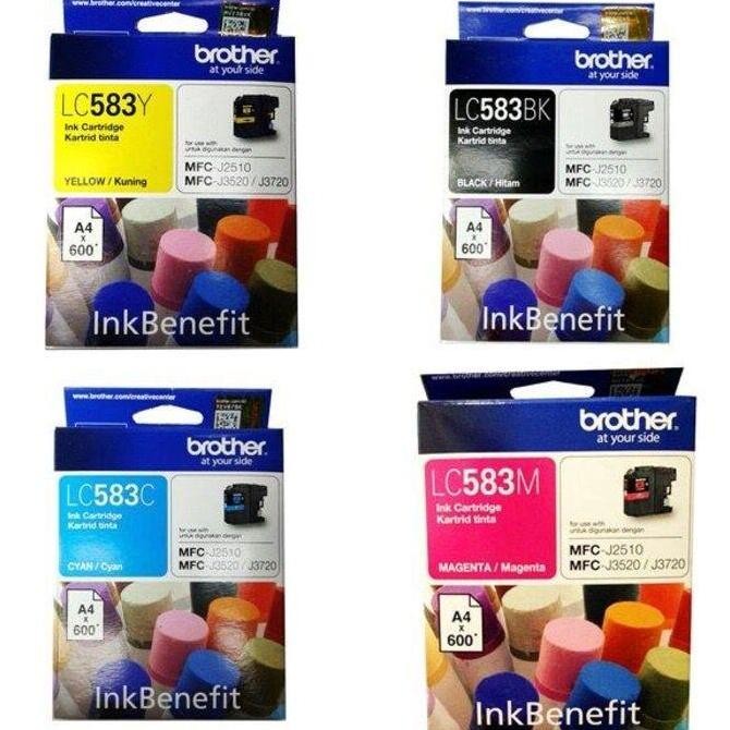 

PAKET TINTA BORTHER LC 583 (B.CY.M.Y.) ORIGINAL Kualitas Original