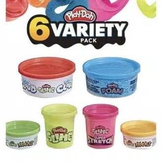 Play Doh Playdoh Compound Corner Variety 6 Pack - Slime Cloud Krackle Kualitas Original