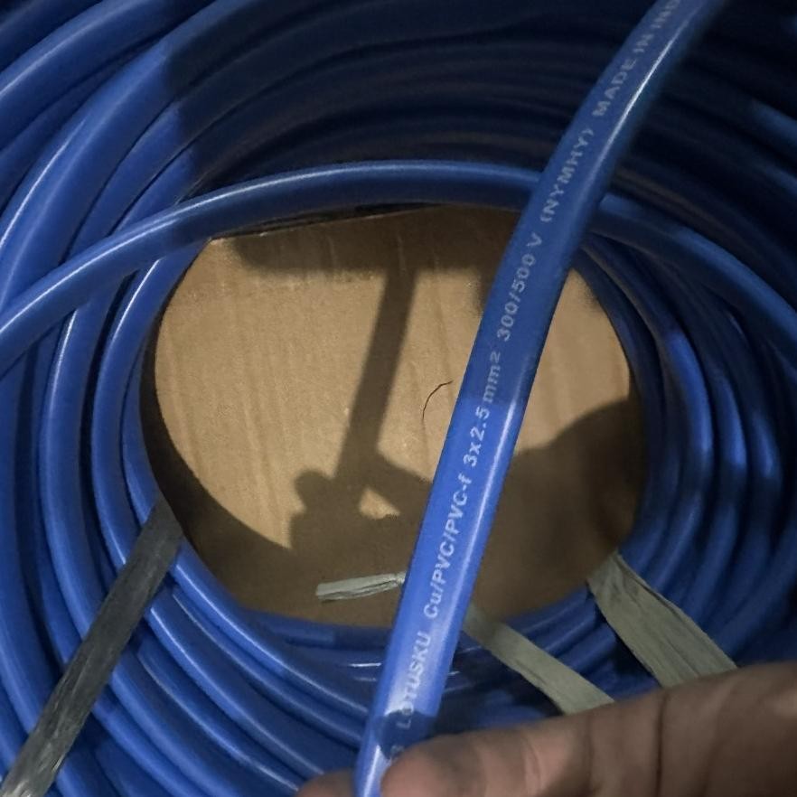 Per 10 Meter Kabel Submersible 3 x 2.5 mm SNI Sibel Cable Anti Air Biru 3 x 2.5mm LOTUS LOTUSKU Kabe