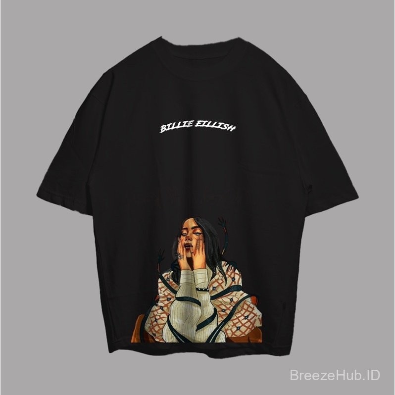 BreezeHub Oversized Tshirt Billie Eilish | Kaos Streetwear Unisex