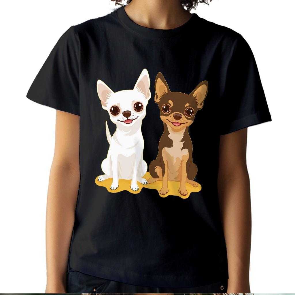 TenangMurah SelarasTee Kaos Oversize Wanita Baju ︱Kaos Lucu Wanita︱Anak Anjing Chihuahua