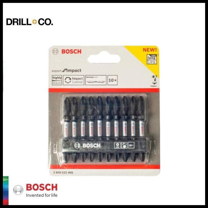 Bosch Mata Obeng Impact Ph 2 X 65 Mm 10 Pcs (405) Original Best Seller