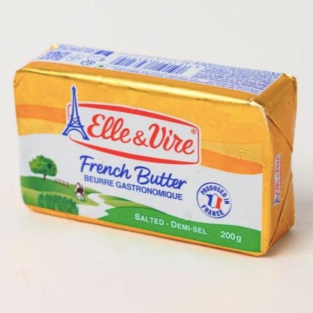 

[Ready/Spesial] Butter Elle&Vire Salted 82% Ukuran Kemasan 200 Gram [Terlaris&Recommended]