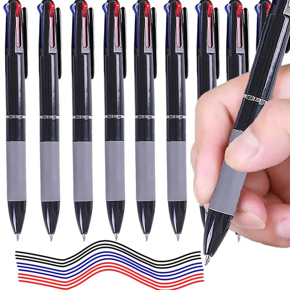 

3 In 1 Red/Black/Blue Ink Color 0.7Mm Student Ballpoint Pens Ball Point Writing Stationery Fine School Supplies Pencils Office