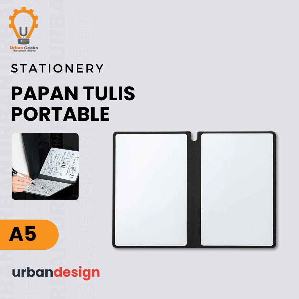 

LINDU Papan Tulis Portable A5 Whiteboard Notebook PU with Pen Papan Jalan