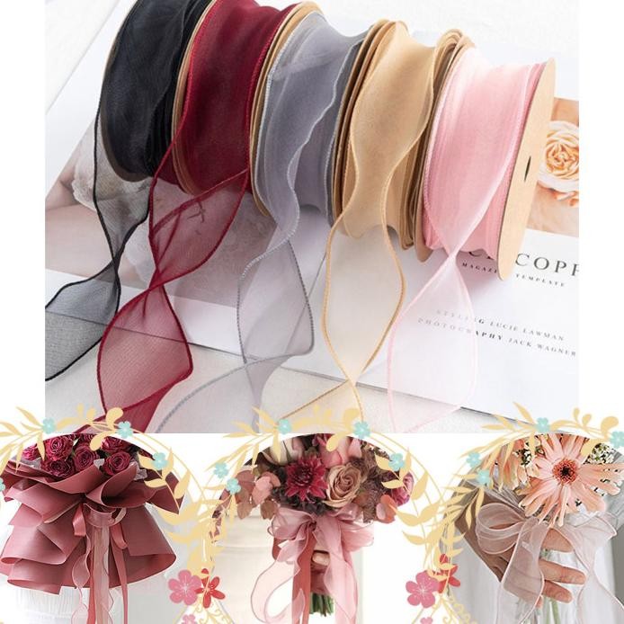 

1 Roll 10 Yardpita Korea Fishtail Ribbon Pita Ribbondekorasi Hampers Bouquetpita Kado Bahan Satindekorasi Kado Pita Hias