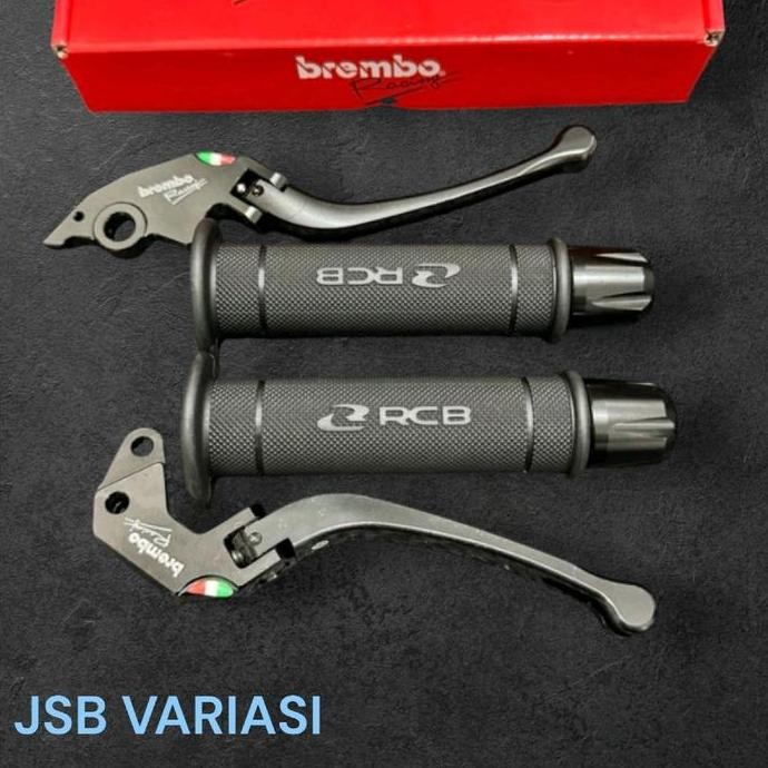 Paket 3In1 Handle Rem Lipat + Handgrip Rcb Hg55 + Jalu Stang Cnc / Stylo 160 Cbs Vario 160 Cbs Vario