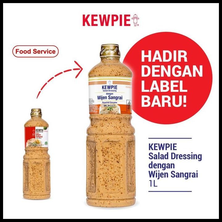 

Terlaris Kewpie Salad Dressing Roasted Sesame 1 Liter Saus Wijen Sangrai Good Quality