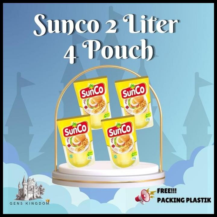 

Terlaris [Abn38 Lebaran] - Minyak Sunco Isi 4 Pouch Minyak Kelapa Sawit Premium Good Quality