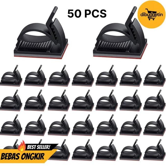 

Klip Kabel Tempel Universal Adjustable Cable Clip Holder 50 PCS - DS506