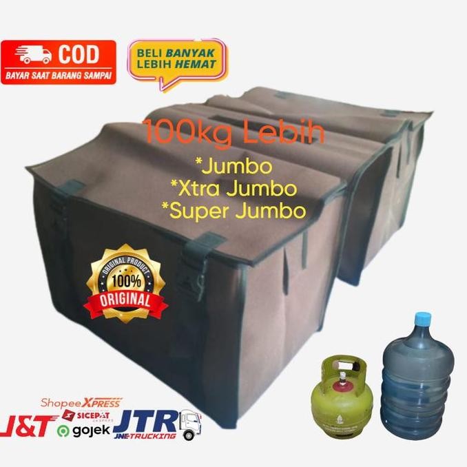 TAS MOTOR KURIR JUMBO KANVAS TERPAL TAS BAGASI OBROK POS SALES BARANG BRONJONG SAMPING MOTOR MOTORCY