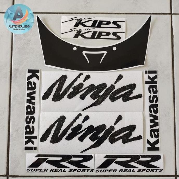 STIKER STRIPING CUTTING NINJA RR  ZX HITAM / STICKER CUTTING NINJA KRR