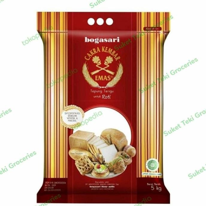 

Grosir Cakra Kembar Emas Roti 5Kg Bogasari Pack Pabrik Gojek