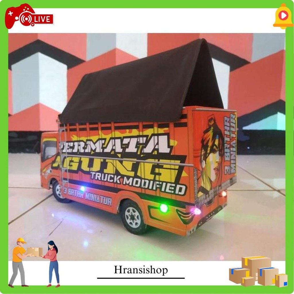Miniatur Truk Oleng Kayu Permata Agung Murah Original Produk