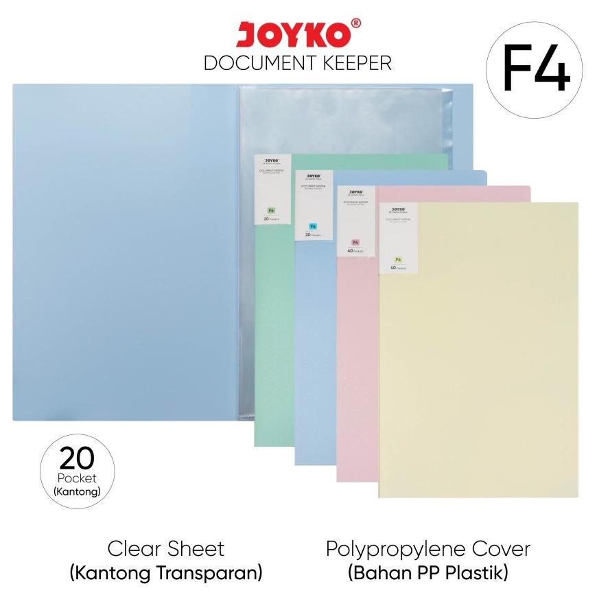 

Hg-24 Vex-2126 Jk-54 Joyko Document Keeper F4 20 Pocket / Map File Dokumen Clear Holder Warna Pastel Murah Berkualitas Berkualitas Hemat
