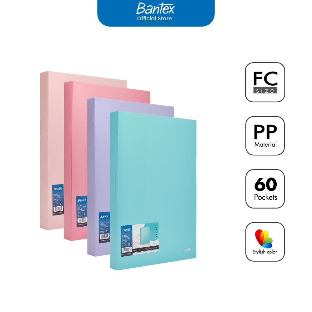 

LINDU Bantex Display Book / Dokumen Keeper 60 Pocket Bahan PP Anti-Static Warna Pastel BF4108