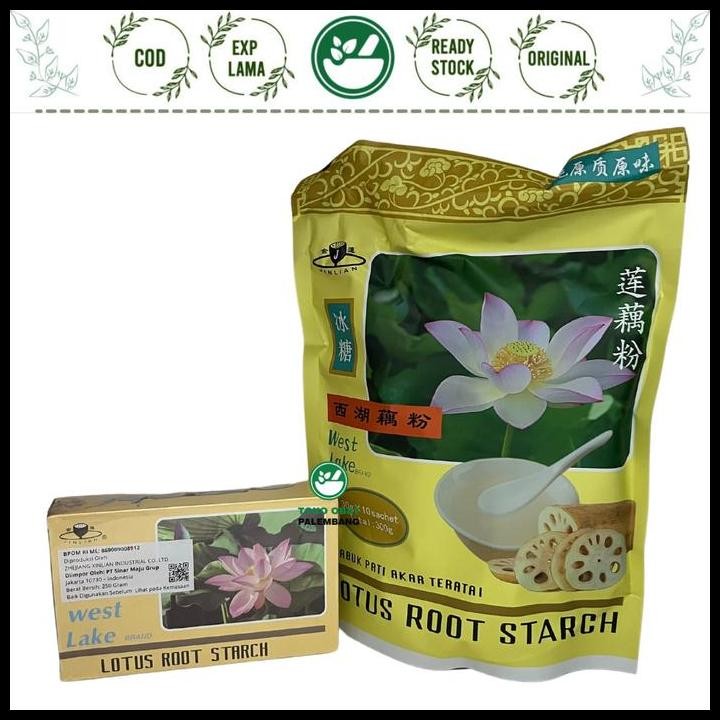 

Terlaris West Lake Lotus Root Starch Jinlian Minuman Serbuk Pati Akar Teratai Gerd Lian Hua Fen Lianhuafen 250Gram 300Gram 10 Sachet Good Quality