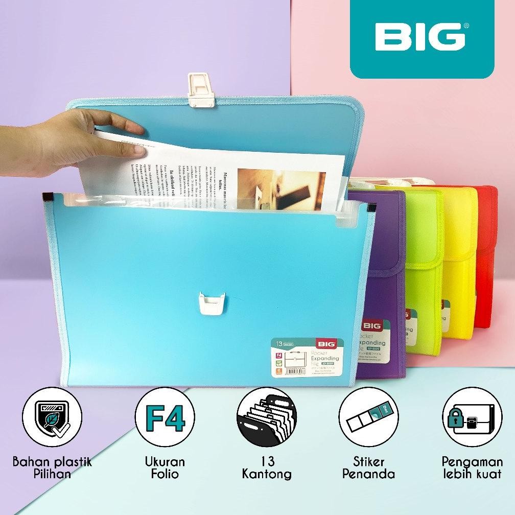 

LINDU BIG Expanding File/ Map Harmonika/ Organizer Dokumen/ Carry File F4 Folio FC 13 Poket Warna Kunci XP-8009