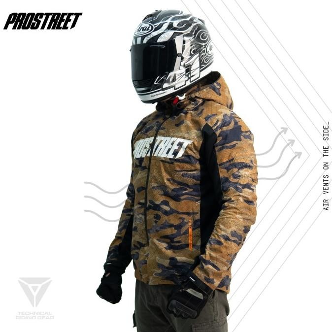 Diskon Jaket Motor Prostreet Spectre Air Tech System Camo Dessert