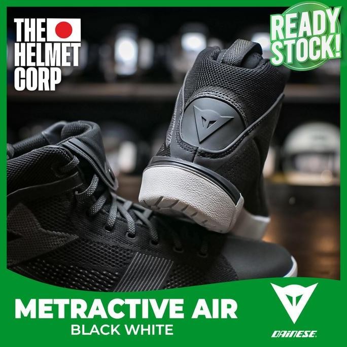 Terjangkau Sepatu Metractive Air Dainese Riding Shoes Black White Original