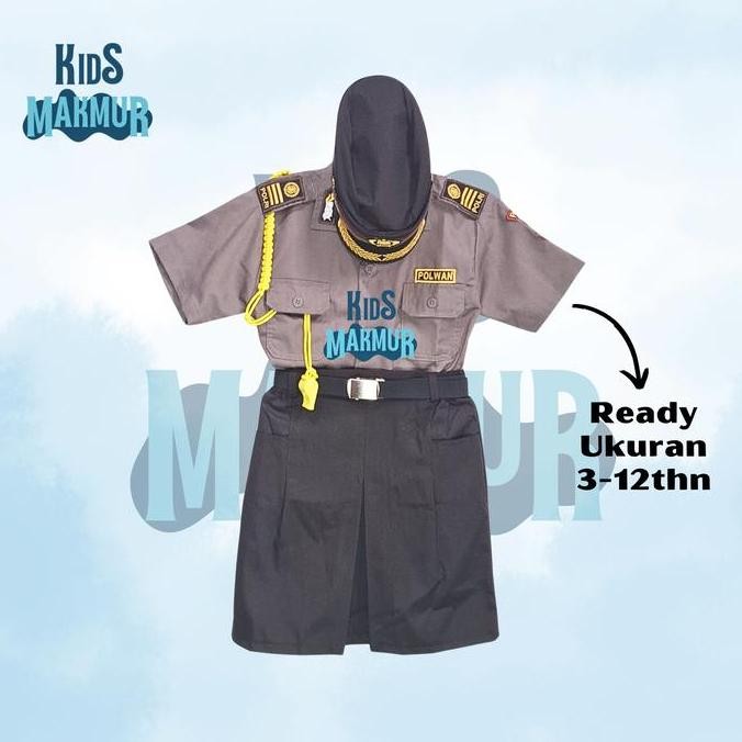 BEBAS ONGKIR - Baju polwan polisi wanita profesi anak baju kostum anak baju polisi TK