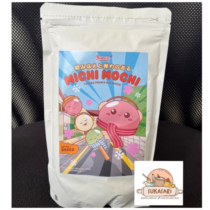 

Terlaris Bianca Michi Mochi Premix 1Kg Kue Mochi Tepung Premix Moci Dessert