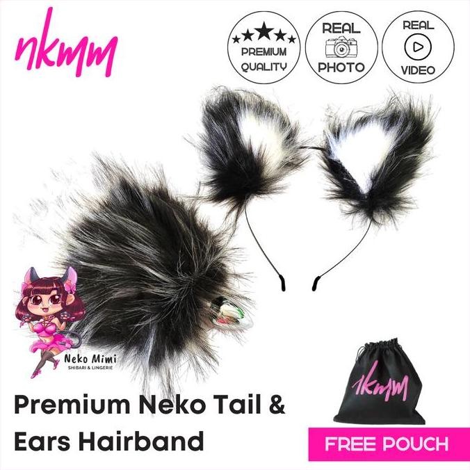 Terlaris NKMM Premium Neko Tail Butt Plug & Cat Ears Hairband SALE