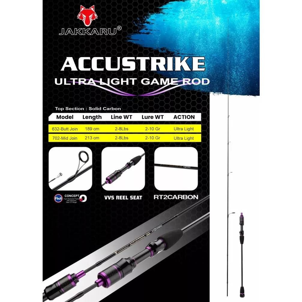 READY STOK Joran Ul Jakkaru Accustrike | Fuji Ring Solid Carbon Butt Join | 632 & 702 Siap kirim