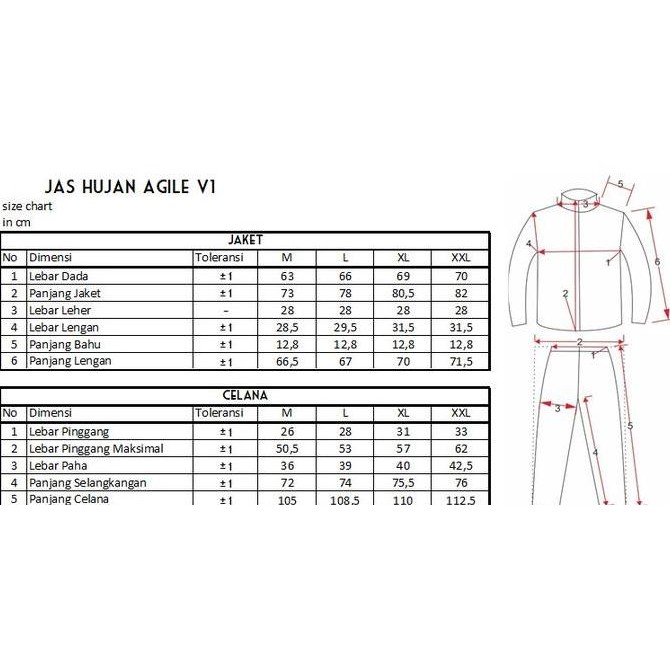 Terjangkau Rainsol Agile V1 | Jas Hujan Motor Dewasa | Double Sleting