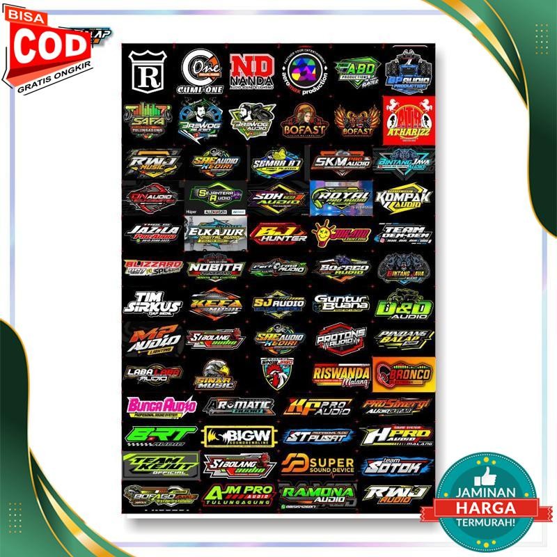 

[Bisa Cod] Viral Stiker Sound System Vynil Anti Air Isi 63/56/55 Sticker - Faskho Brewog Brengos Bj Hunter Katun Cotton Combed 30S Premium Fashion Distro Ji23