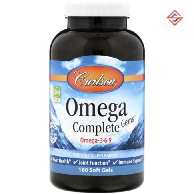 Carlson Labs Omega Complete Omega 3 6 9 Vit D Vit E Isi 180 Ori Usa Original Produk