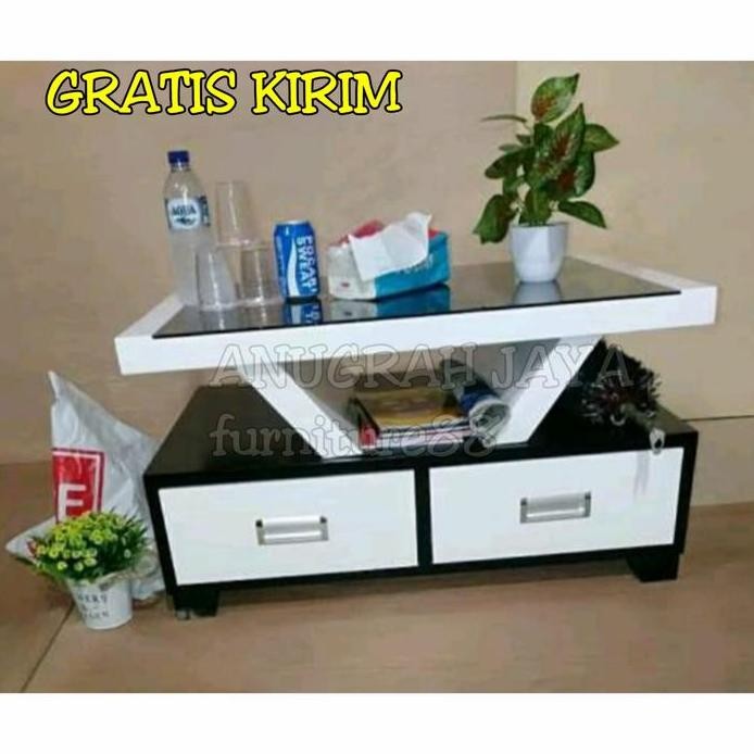 

Terlaris Meja Tamu Minimalis V 2 Laci / Coffee Table / Meja Sofa / Meja Kopi