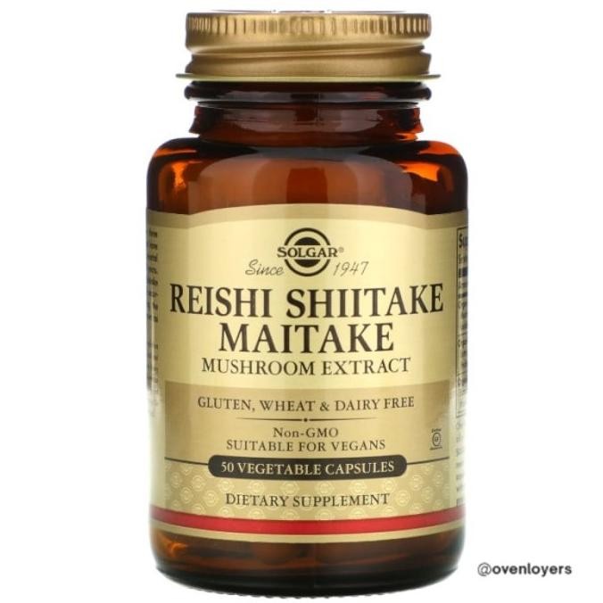 

Solgar Reishi Shiitake Maitake Mushroom Extract 50 Capsules