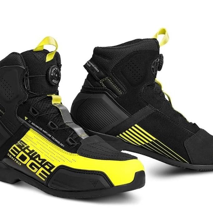 ready SEPATU TOURING SHIMA EDGE VENTED YELLOW FLUO SHOES RIDING TOURING