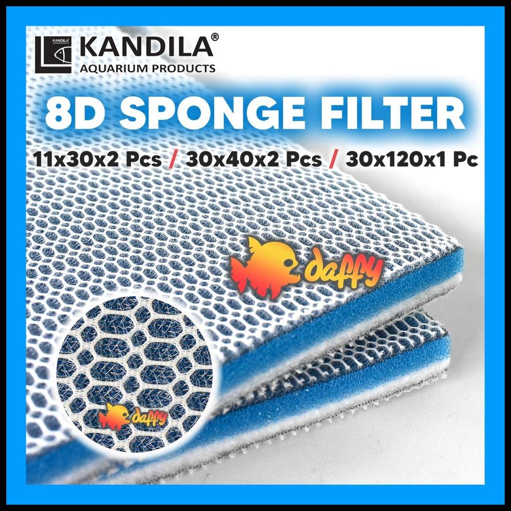 KANDILA SPONGE FILTER 8D HONEYCOMB FILTER AKUARIUM KOLAM