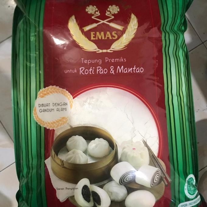 

Terlaris Tepung Cakra Kembar Emas Roti Pao & Mantao 5Kg - Gosend / Grab Only!!!