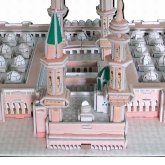 ready Miniatur Puzzle 3D Masjid AL Nabawi Madinah Haram Mainan Anak murah
