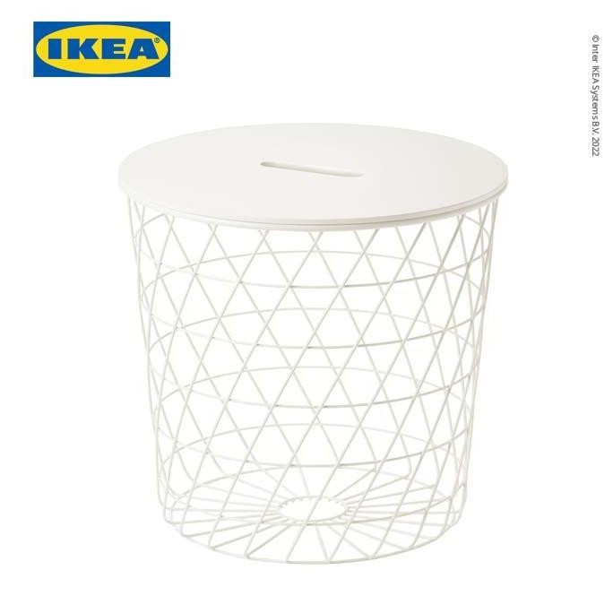 

Terlaris Ikea Kvistbro Meja Penyimpanan Samping Sofa Putih Minimalis 44Cm