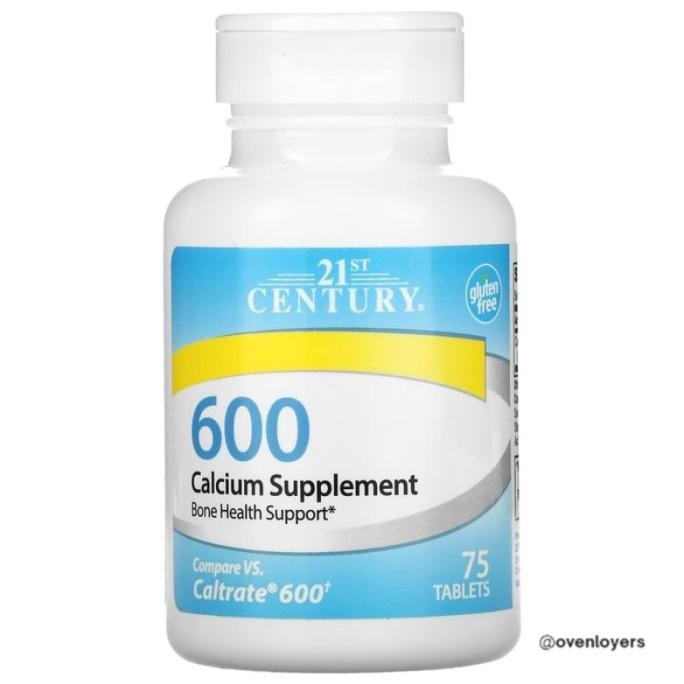 21St Century Calcium Supplement 600 75 Tablets
