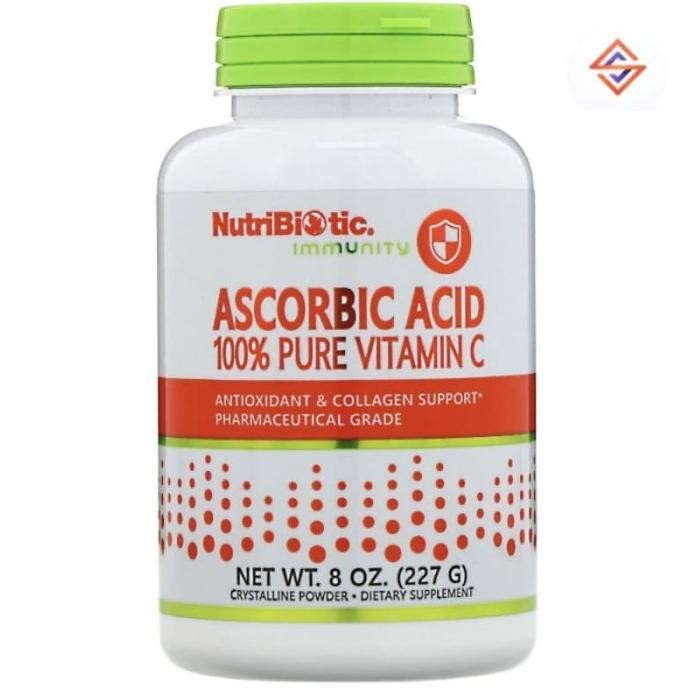 Nutribiotic Ascorbic Acid 100% Pure Vitamin C Crystalline Powder 227 G Original Produk
